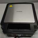 1200W Belgian Waffle Maker 4-Slice, Stainless Steel, 5 Browning Levels, Non-Stick Surfaces, Silver/Black, FOHERE - Perfect for Family Breakfasts (Black)