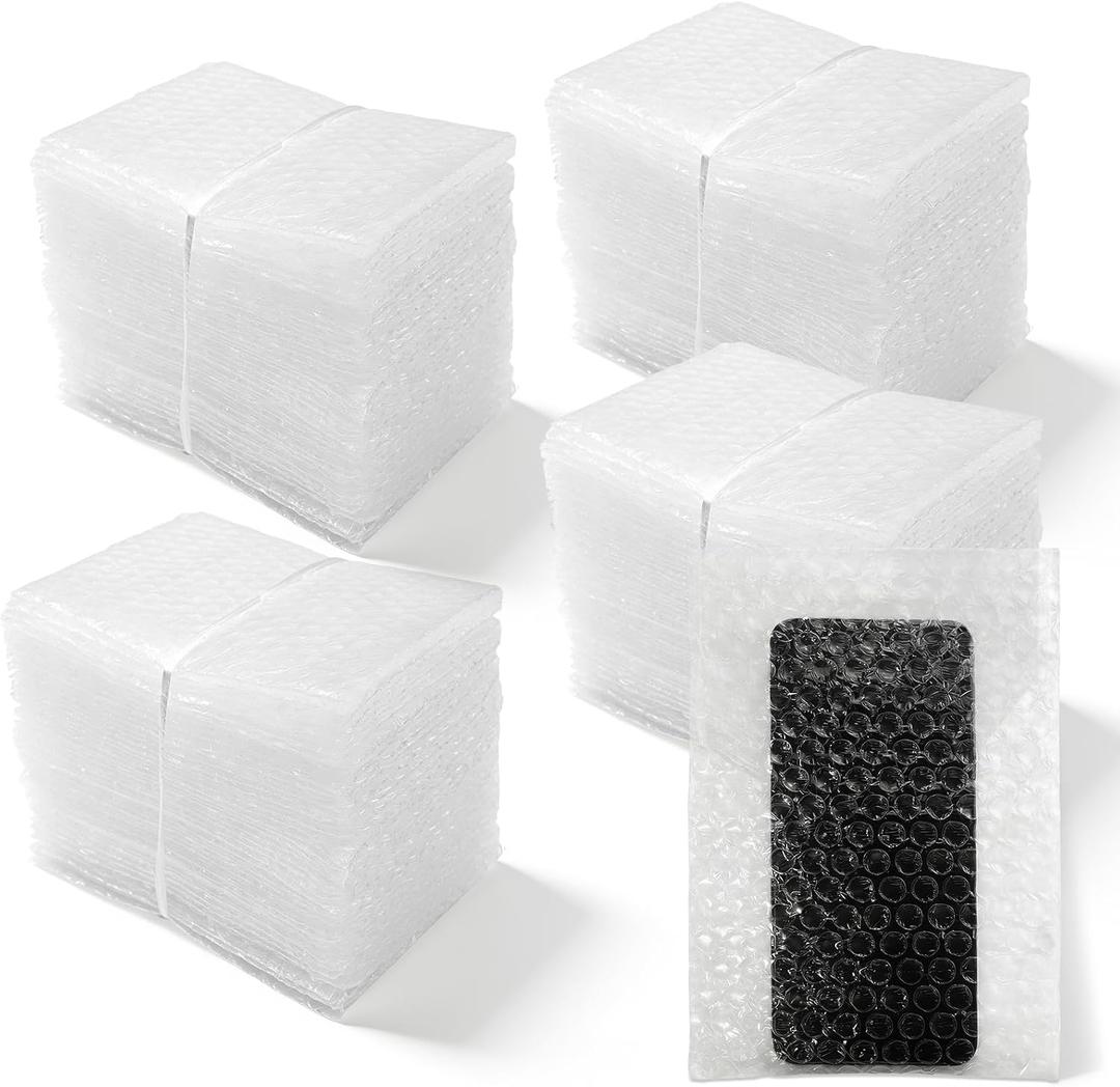 200 Pack Bubble Wrap Pouches, 7.8 x 5.7 Inch Double Walled Bubble Foam Wrap Cushioning Bags for Moving, Storage, Packing, Shockproof - Clear