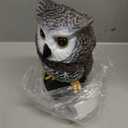 Solar Powered Garden Owl with Motion Detection, Rotating Head, Realistic Hoots and Silent Mode, Outdoor Statue and Sculpture, Owl Decoration for Home, Garden, Patio and Lawn