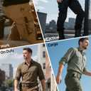FREE SOLDIER Men's Tactical Pants Water Resistant Ripstop Cargo Work Lightweight EDC Hiking Pants with Multi Pockets(Camo 42W30L)