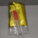 Jetec 2 Pcs 74"x55" Worship Flags for Dance Church Praise Dance Flag with Flexible Rod Semicircle Angel Wing for Outdoor Stage Performance Religious Activities(Gold,Solid Color)