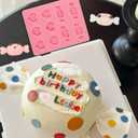 1 Pcs Love Candy Fondant Mold, Candy Shape Chocolate Silicone Molds, for Valentine's Day Birthday Cupcake Topping Biscuits Chewing Gum Clay Resin Crafts Reusable Kitchen Baking Supplies