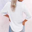 Womens Button Down Shirts Cotton Dress Shirts Oxford Shirts Long Sleeve Work Blouses Collared Tops Tunics with Pocket (White, M)
