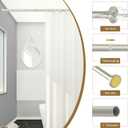 GXOACKJ Brushed Nickel Shower Curtain Rods - 31-80 Inch Spring Tension Shower Rods for Bathroom, Adjustable, No Drilling, No Rust, Stainless Steel
