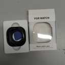 Suitisbest Metal Case for Samsung Galaxy Watch Ultra 47mm Case, Stainless Steel Protective Rugged Bumper Thin Frame with Ceramic-Like Back Cover for Galaxy Watch Ultra 47mm for Men Women (Titanium Black-Orange Scale)