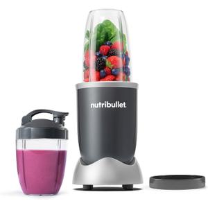 nutribullet Personal Blender for Shakes, Smoothies, Food Prep, and Frozen Blending, 24 Ounces, 600 Watt, Gray, (NBR-0601) (Two Cups, Grey)