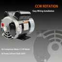 Air Compressor Motor 3.7 HP Motor 56 Frame 5/8 Inch Shaft 230 V