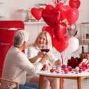 Valentine's Day Vase Bowl Fillers, 24 Pcs Rattan Balls and 2 Packs Rose Dried Flower Potpourri Bags Wicker Balls for Valentines Wedding Party Table Centerpieces Decor(Sphere Shape)