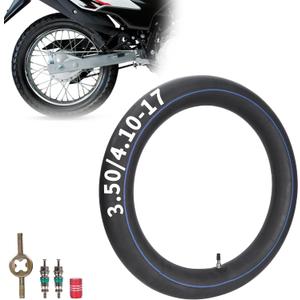RUTU 3.50/4.10-17 Inner Tube with TR4 Straight Valve Stem for 110/90-17 Tire 125 XR L 2003-2008, 125 CLR CITYFLY 1998-2003