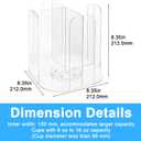 Acrylic Rotatable Cup and Lid Holder, 4 Compartments Rotating Plastic Cup Holder, Clear Coffee Cups Dispenser for Restaurant, Buffet, Coffee Station, Bar Countertop