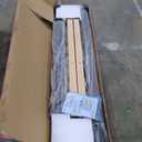 Amazon Basics Industrial Metal Bed Frame with Headboard and Wood Slats, 14 Inches High, Queen, Black