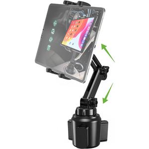 Car Cup Holder Tablet Mount for 4-13" iPad & Phone, Universal Truck Cup Tablet Mount with Adjustable Arm for iPad Pro 12.9 9.7 Air Mini, Samsung Galaxy Fold 4 3, Kindle Fire HD, iPhone etc