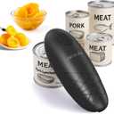 CIRCLE JOY Electric Can Opener, One-Touch Automatic Can Opening with Smooth Edges, Food Safety Handheld Battery-Operated Can Opener for Kitchen and Seniors, Black