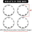 2026 Rim Protector for Tesla Model Y Juniper Accessories 20 Inch Wheels Hub Protector Silver 4 PCS(Silver-Rim Protector, Model Y Juniper 20 inch 2026+)