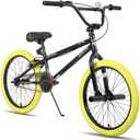 JOYSTAR Brockway Freestyle Kids BMX Bikes 20" 24" Kids Bicycles for 6-14 Years Old Boys Girls and Beginner-Level Riders 2 Pegs Multiple Colors (Yellow)