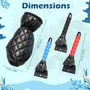 3 Pcs Ice Scraper for Car Windshield with Glove Ice Scraper Mitt Winter Frost Removal Tool for Car, Truck, and SUV Windows
