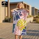 Quick Dry Surf Poncho Changing Towel Robe Hoodie for Men Women,Swimming Beach Surfing Diving Home Hot Springs BathingAdult-M