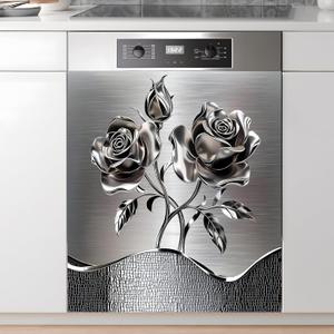 Dishwasher Magnet Sticker Cover Panel Decal Refrigerator Magnetic Sticker Decorative for Kitchen Decoration,Fridge Door Cover,Home Appliances Decor Stickers 23"x26"
