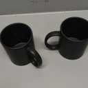 harebe 11 OZ Classic Coffee Mugs Set of Only2Family Ceramic Cup for Coffee, Tea, Cocoa and Mulled Drinks, Matte Black