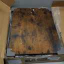 VASAGLE C-Shaped End Table, Small Side Table for Couch, Sofa Table with Metal Frame for Living Room, Bedroom, Bedside, Rustic Brown and Black