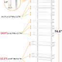 Moforoco White 9-Tier Over The Door Pantry Organizer, Pantry Organization And Storage, Metal Hanging Spice Rack Shelves Door, Home & Kitchen Essentials, Laundry Room Bathroom Organization