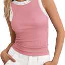 BTFBM High Neck Tank Top for Women Sleeveless Ribbed Y2k Clothes Basic Shirts Going Out Outfits Spring Summer Tops 2026, Small