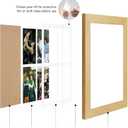 11x15 Picture Frame Display 4 opening 5x7 Picture Frame Collage,Multi Photo Frame with Mat,Plexiglass,Horizontal and Vertical Formats for Wall Decor,Natural Wood Grain