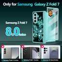 Hekodonk for Galaxy Z Fold 7 Case,[Compatible with MagSafe][Glow in The Dark][Front Screen Protector][Stand][Hinge Protection],Slim Fit for Women Girls for Samsung Galaxy Z Fold 7, Green