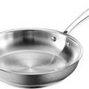 Redchef Stainless Steel Skillet, Stainless Steel Frying Pan, Professional Uncoated Frying Pan, Healthy Induction Cookware for Searing & Sautéing, Warp-Resistant Bonded Bottom, Oven Safe Pan, 9.5 Inch