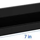 Sooyee 6 Pack 7 Inch Acrylic Invisible Kids Floating Bookshelf for Kids Room,Modern Picture Ledge Display Toy Storage Wall Shelf,Black