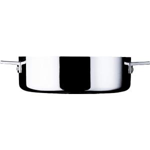 MEPRA Attiva 28cm Frying Pan Silver Finish Kitchenware, Hand Washable Kitchen Utensils (30183128), 2.1 Quarts