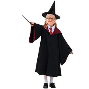Toddler Boys Girls Halloween Witch Costume Magic Uniform Wizard Costume Robe Cloak Accessories Set for Kids 115
