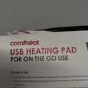 Comfheat USB Heating Pad for Travel Warmth Outdoors, 5V Small Heated Pad FSA Eligible HSA Non-Rechargeable Heat Therapy for Pain Relief Abdomen Cramps, 3 Heat Settings & Auto Off (16"x 12") Gray