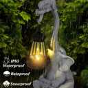 Solar Garden Elephants Statues for Outside Decor Yard Decorations for Patio Balcony Backyard Lawn Ornaments Retirement Gift for Women Grandma Mom Gardening Gifts