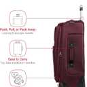 SWISSGEAR Sion Softside Expandable Spinner Luggage Durable Lightweight Travel Suitcase, Merlot, Checked-Medium 25-Inch