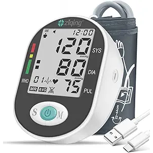 Blood Pressure Monitors, Bp Monitor  Blood Pressure Machine Large Cuff Blood Pressure Monitor Upper Arm Cuff 8.7''17.3'', Large Screen, 2 Users Total 198 Memories