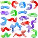 Easter Basket Stuffers for Toddlers Kids, 19 PCS Animal Pop Tubes Travel Toys,Party Favors,Classroom Prizes,Carnival Prizes,Piñata Stuffers,Stress Relief Sensory Toys for Kids 3-8