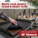 KITCHEN PERFECTION 36" Premium Silicone Griddle Cover Mat for Blackstone Griddle 36 Inch - Hermetic Protection from Rust & Debris All Year, Fits All Blackstone 36 Inch Models - Food Grade Silicone