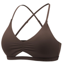 YEOREO Women's Sports Bras Chilene Strappy Criss Cross Open Back Low Impact Removable Cups Gym Yoga Workout Bra M