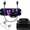 LED Sign for Car Windshield — Ultra Bright Taxi Rideshare Light, USB Plug & Play with Strong Suction Cup Mount, Lightweight Display Panel for Professional Drivers (Pink)
