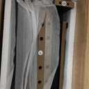 ChooChoo Bathroom Wall Cabinet, Over The Toilet Space Saver Storage Cabinet, Medicine Cabinet with 2 Door and Adjustable Shelves, Cupboard, Black