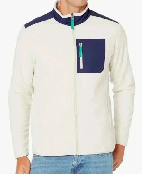 Amazon Essentials Men's Full-Zip Fleece Jacket - White XL