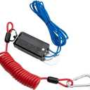 6ft Trailer Breakaway Switch, Breakaway Coiled Cable with Electric Brake Switch Breakaway and Coiled Cable Fits for RV Towing Trailer