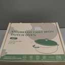 Enameled Cast Iron Dutch Oven Pot With Lid - AIVIKI 5QT Dutch Oven for Bread Baking With Cotton Potholders - Heavy-Duty Cookware for Braising, Stew, Roasting, Oven Safe up to 500F, Cream White