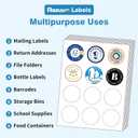 2.5" Circle Sticker Labels, Round Printable Sticker to Write On, Sticker Paper for Inkjet Printer, (9 Labels/Sheet), 100 Sheets