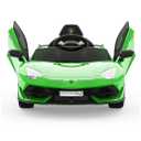 Patikuin 12v Ride on Car, Battery Powered Electric Car for Kids, Ride on Toys w/Parent Remote Control, Two- Motor Drive, Bluetooth Player, Double Door, Slow Start,Licensed Lamborghini, Green