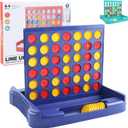 4 in a Row Connect Game, Travel Board Games for Kids Adults, Get 4 in a Row to Win - 9 x 7.4 inches Blue