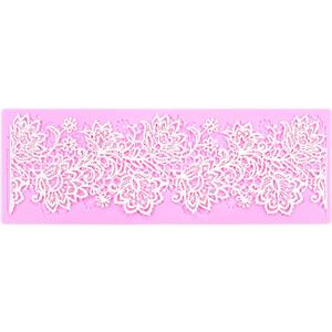 Flower Embossing Candy Silicone Mold Lace Pattern Sugar Craft Cake Decoration, Lace Mat Wedding Cake Decoration Tool