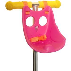 Scootaheadz Owl Scooter Seat  Fun Baby Doll Accessories - Adorable Kids Micro Scooter Accessories - Teddy Carrier for Toddlers - Also Fits Bikes and Trikes - Bike Doll Seat Pink