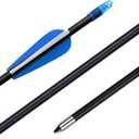 Archery Targeting Arrows 28inch Practice Arrows for Recurve Bow Fiberglass Training Arrows for Adult Youth and Teens (Pack of 12)